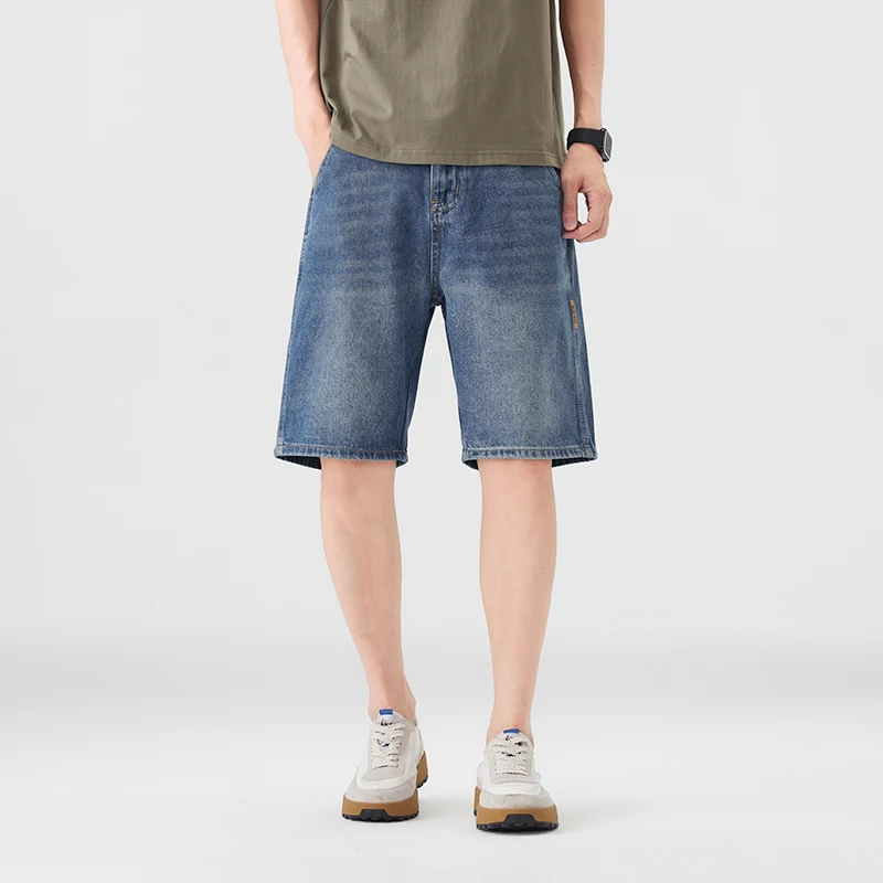 KSTUN 2026 Men American Style Denim Shorts Loose Straight Cut Summer Casual Bermuda Shorts Trendy Daily Wear Knee Length Pants
KSTUN 2026 Men American Style Denim Shorts Loose Straight Cut Summer Casual Bermuda Shorts Trendy Daily Wear Knee Length Pants