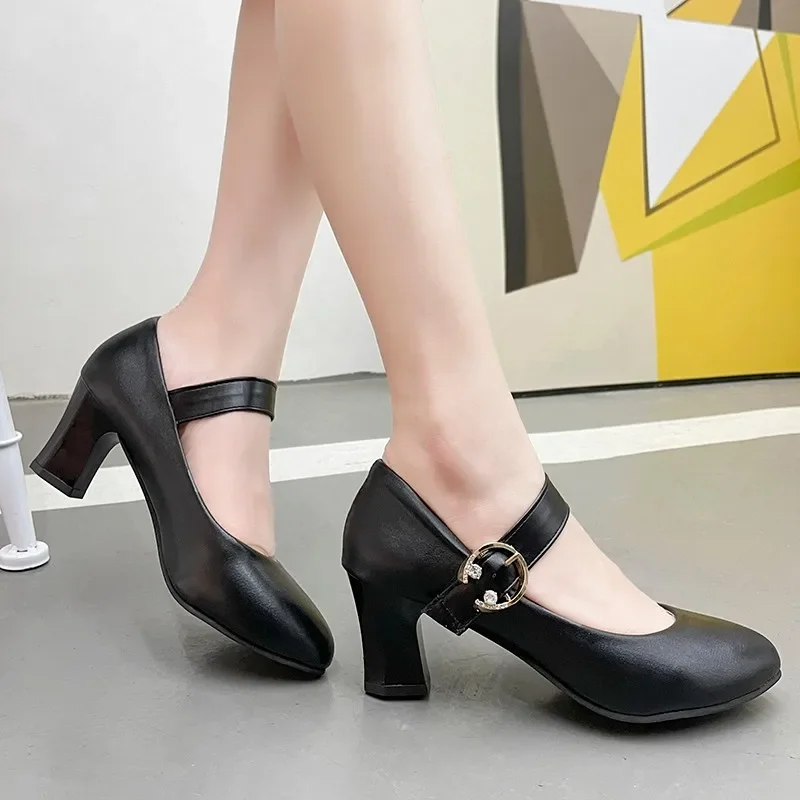 Trendy Women's Shoes 2024 Spring Thick Heel Pointed Straight Buckle Strap Anti Slip and Wear-resistant High Heels Women's Shoes
Trendy Women's Shoes 2024 Spring Thick Heel Pointed Straight Buckle Strap Anti Slip and Wear-resistant High Heels Women's Shoes