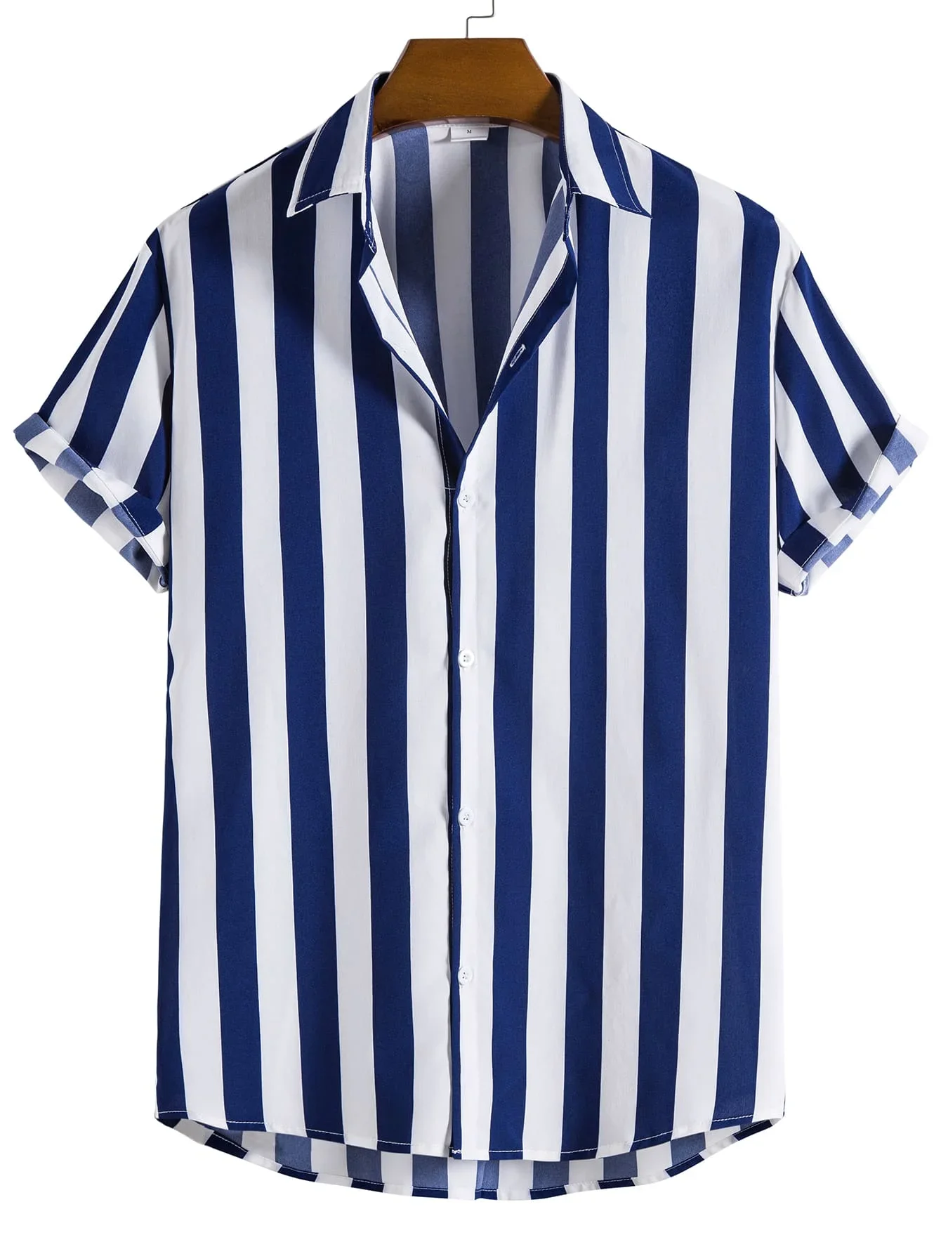 Mens Striped Casual Short Sleeve Shirt For Summer
Mens Striped Casual Short Sleeve Shirt For Summer