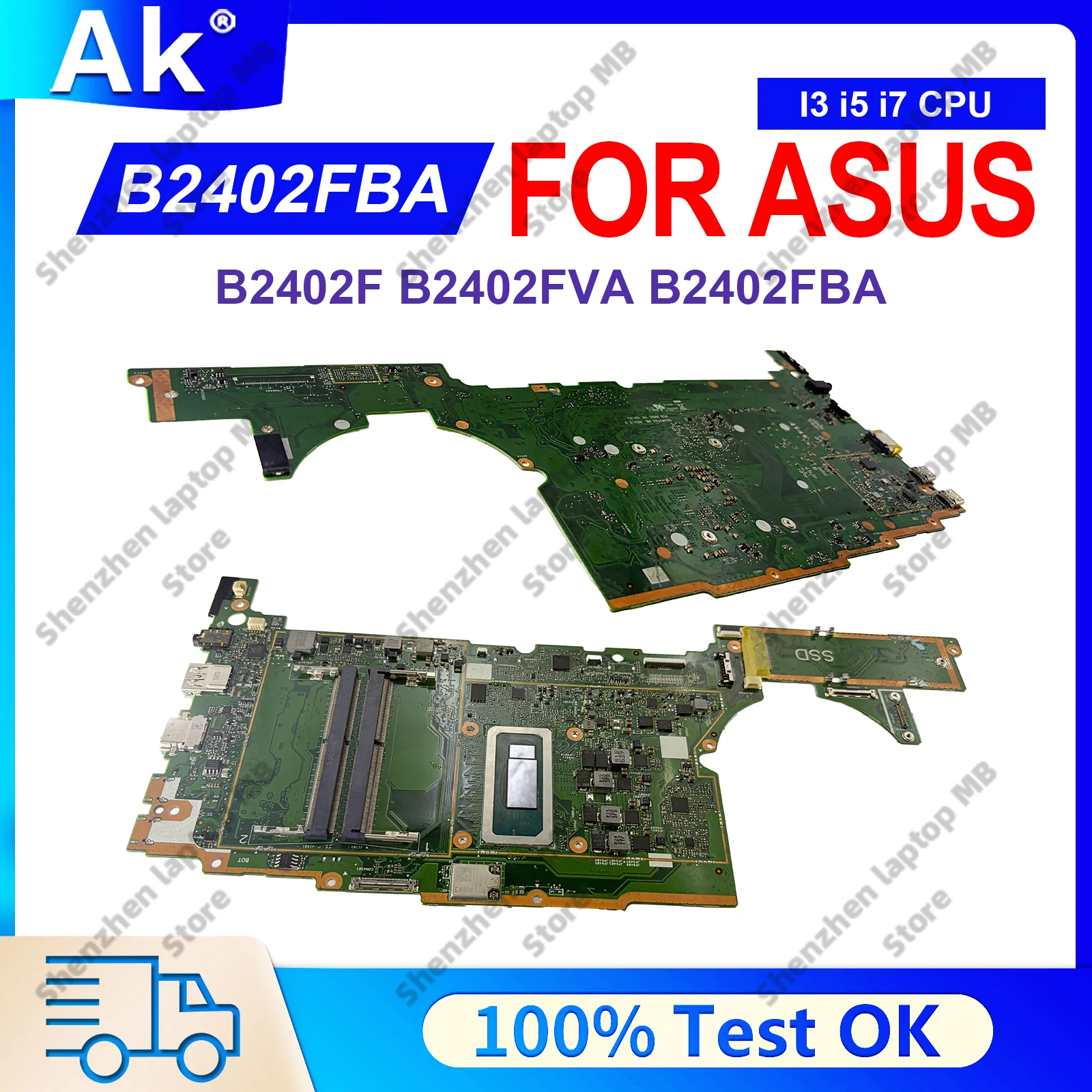 For ASUS ExpertBook B2402FVA B2402FBA B2402F Laptop Motherboard With 12th Gen I3 i5 i7 B2402FBA Notebook Mainboard 100% tests OK
For ASUS ExpertBook B2402FVA B2402FBA B2402F Laptop Motherboard With 12th Gen I3 i5 i7 B2402FBA Notebook Mainboard 100% tests OK