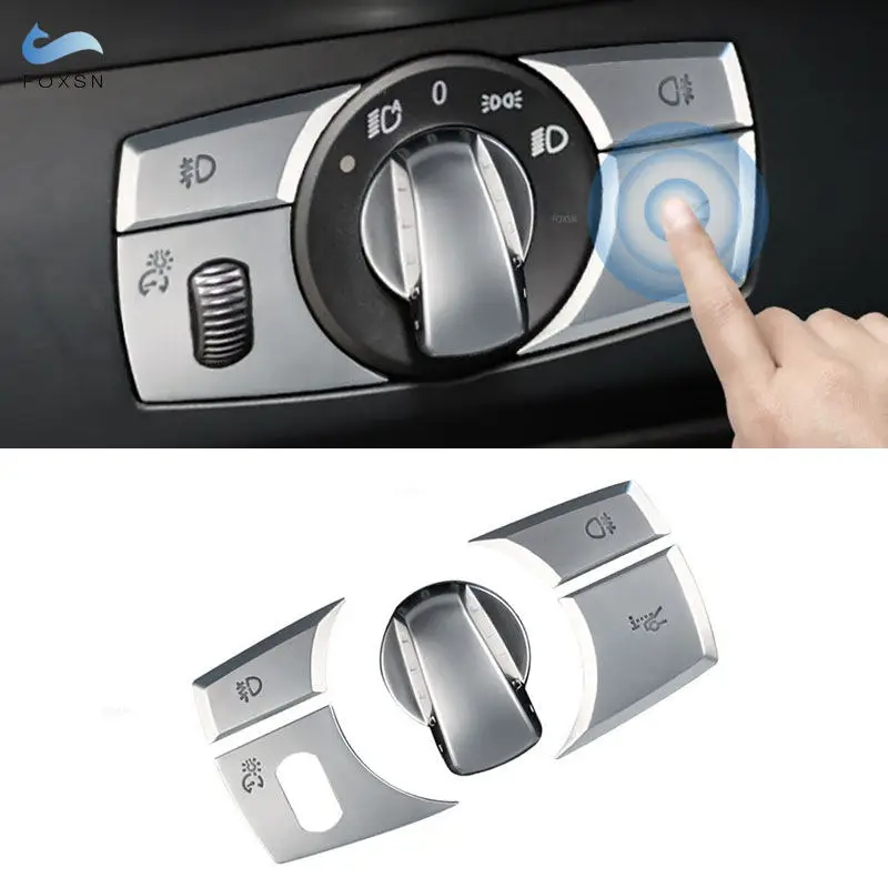 LHD For BMW X5 E70 2008 2009 2010 2011 2012 2013 X6 E71 2009-2014 Car ABS Chrome Interior Headlight Switch Button Cover Trim
LHD For BMW X5 E70 2008 2009 2010 2011 2012 2013 X6 E71 2009-2014 Car ABS Chrome Interior Headlight Switch Button Cover Trim