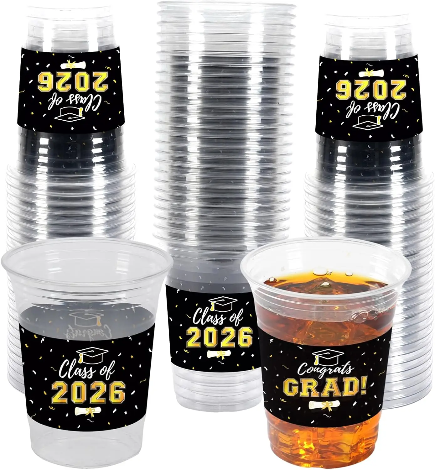 50 Pack 16oz Black Graduation Cups 2026 Disposable Party Supplies Congrats Grad Class of 2026
50 Pack 16oz Black Graduation Cups 2026 Disposable Party Supplies Congrats Grad Class of 2026