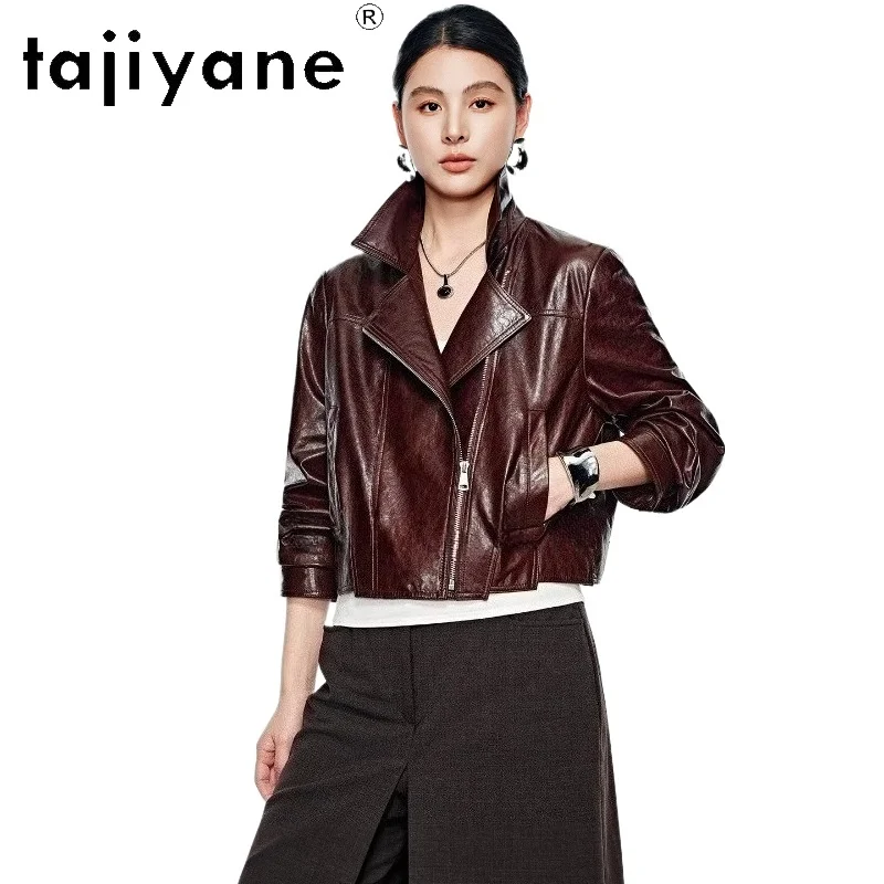 TAJIYANE 100% Real Sheepskin Jackets Woman Top-Grain Waxed Short Biker Coats Spring Genuine Leather Jacket 2026 Ladies Clothes셔츠
TAJIYANE 100% Real Sheepskin Jackets Woman Top-Grain Waxed Short Biker Coats Spring Genuine Leather Jacket 2026 Ladies Clothes셔츠