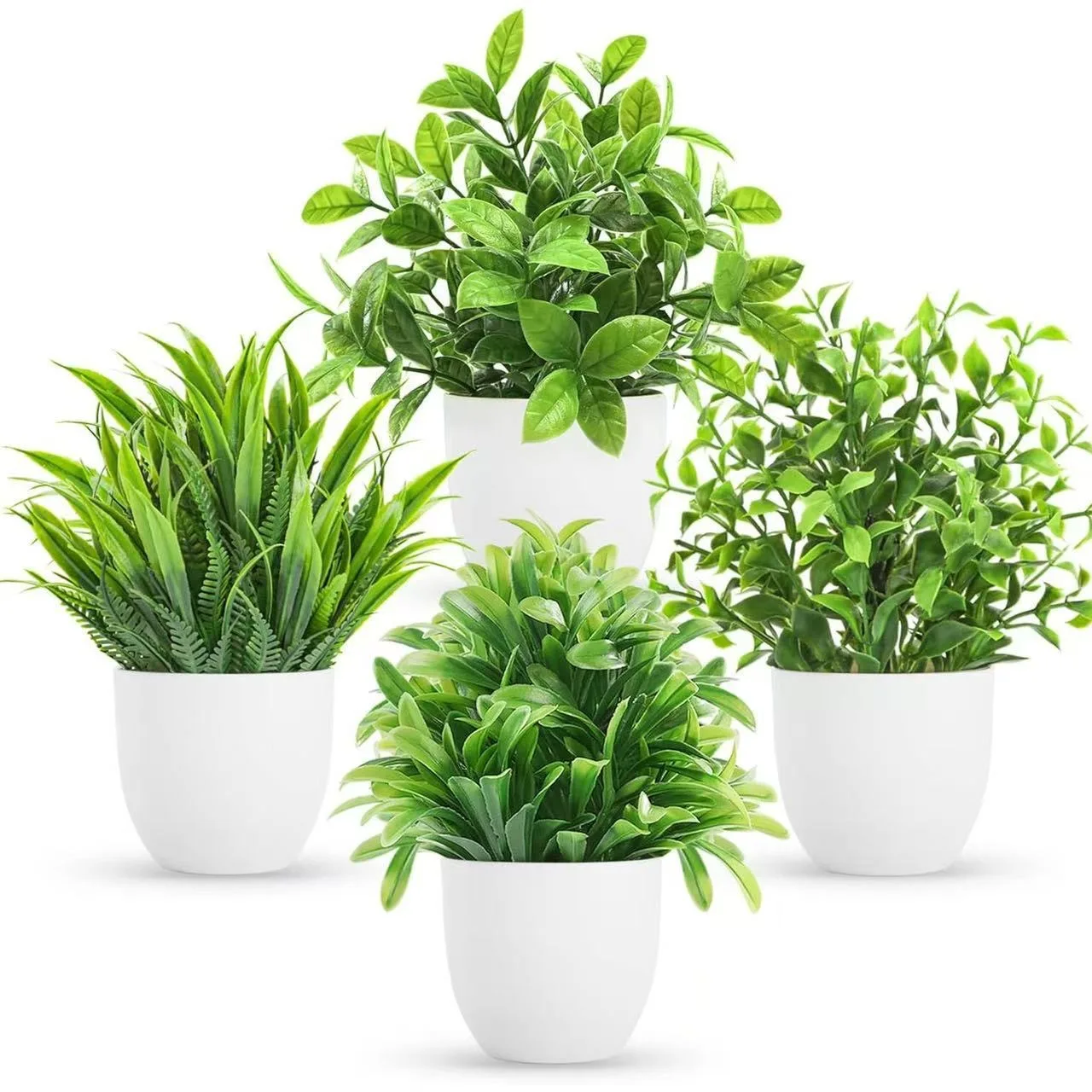 4PCS Artificial Green Fern Potted Plan twith Plastic Pot for Home Office Desk Living Room Decor Fake Greenery No Maintenan
4PCS Artificial Green Fern Potted Plan twith Plastic Pot for Home Office Desk Living Room Decor Fake Greenery No Maintenan