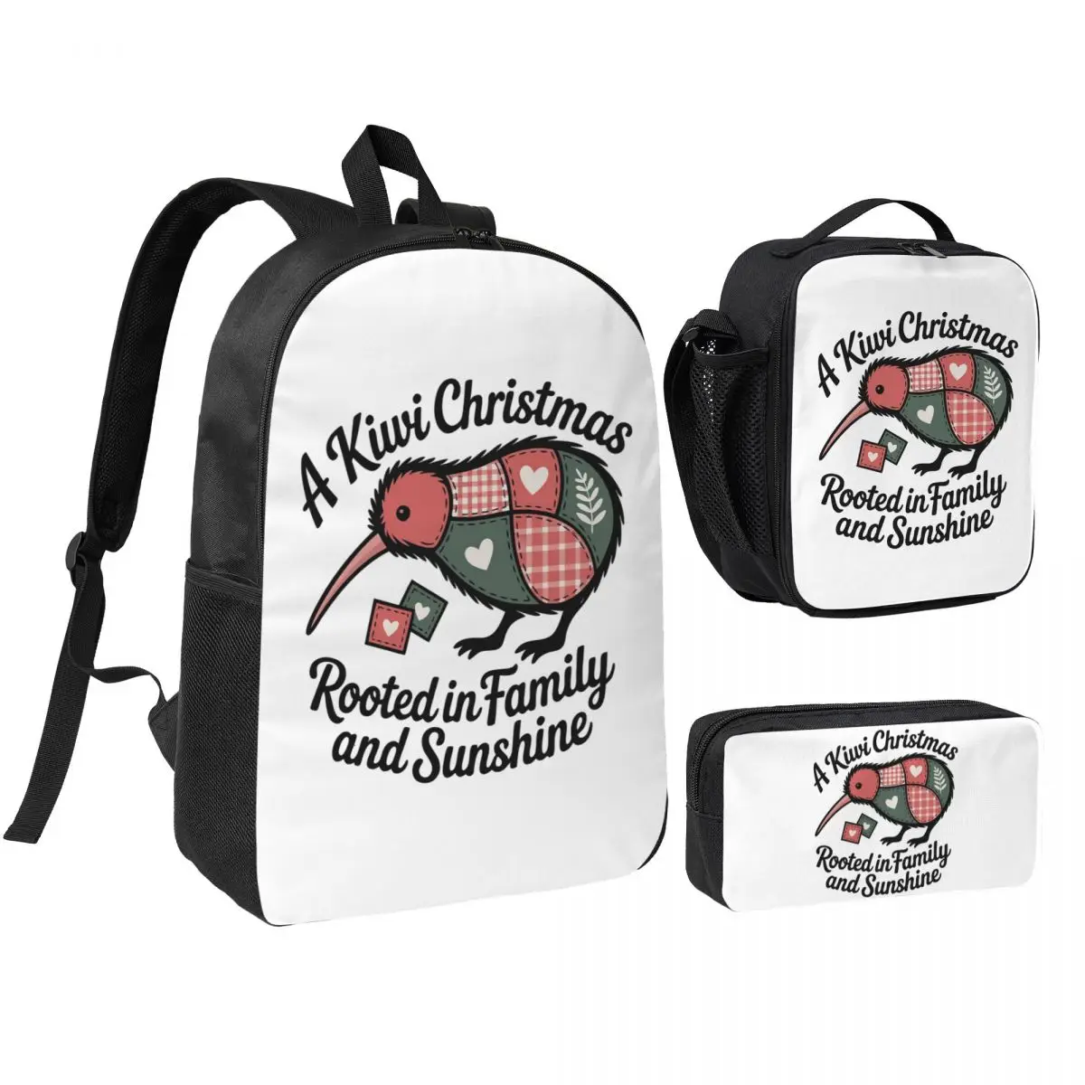 Patchwork Kiwi Silhouette A Kiwi Christmas Backpack Student BookBag School Bag Shoulder Bags 3ps Insulated Lunch Bag Pencil Case
Patchwork Kiwi Silhouette A Kiwi Christmas Backpack Student BookBag School Bag Shoulder Bags 3ps Insulated Lunch Bag Pencil Case