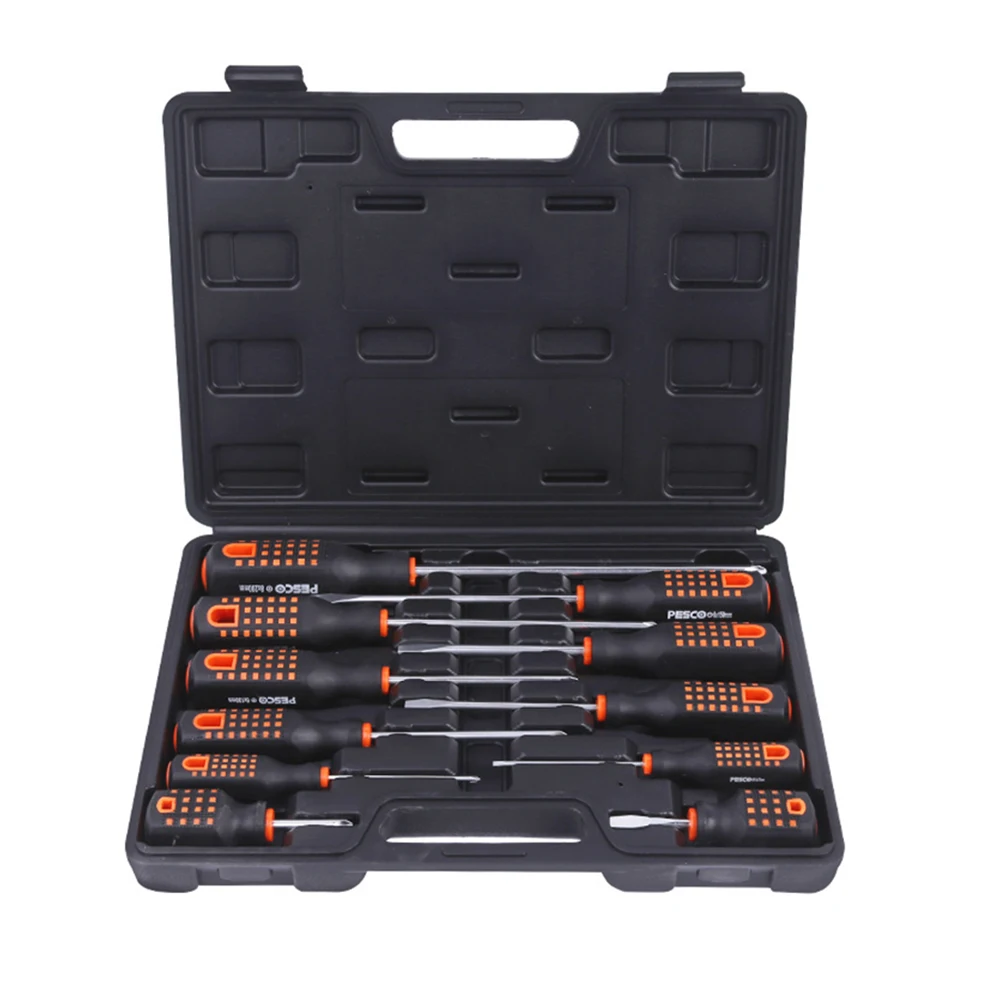 11pcs set Magnetic Screwdriver Set,Flathea,Heat Treated Chrome Vanadium Steel Slotted Head Tip with Non-Slip Handle Grips
11pcs set Magnetic Screwdriver Set,Flathea,Heat Treated Chrome Vanadium Steel Slotted Head Tip with Non-Slip Handle Grips