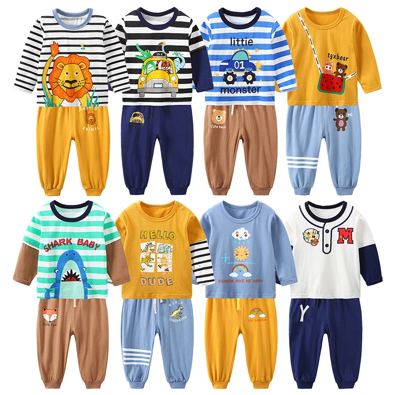 2023 Autumn Cartoon Infant Newborn Baby Clothes Sets Boys Sweatshirt Striped Pants 2pcs Outfit 1-4Y Cotton Baby Tracksuit Set
2023 Autumn Cartoon Infant Newborn Baby Clothes Sets Boys Sweatshirt Striped Pants 2pcs Outfit 1-4Y Cotton Baby Tracksuit Set