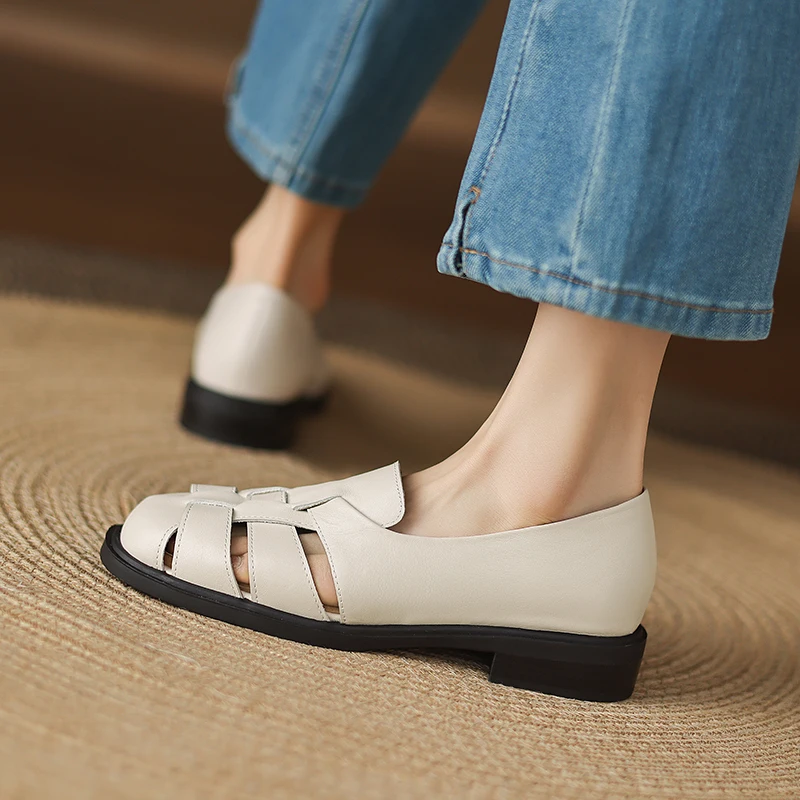 2025 Genuine Leather Women Pumps Round Toe Low Heel Women Shoes Roman Black Shoes for Women Gladiator Handmade Ladies Shoes
2025 Genuine Leather Women Pumps Round Toe Low Heel Women Shoes Roman Black Shoes for Women Gladiator Handmade Ladies Shoes
