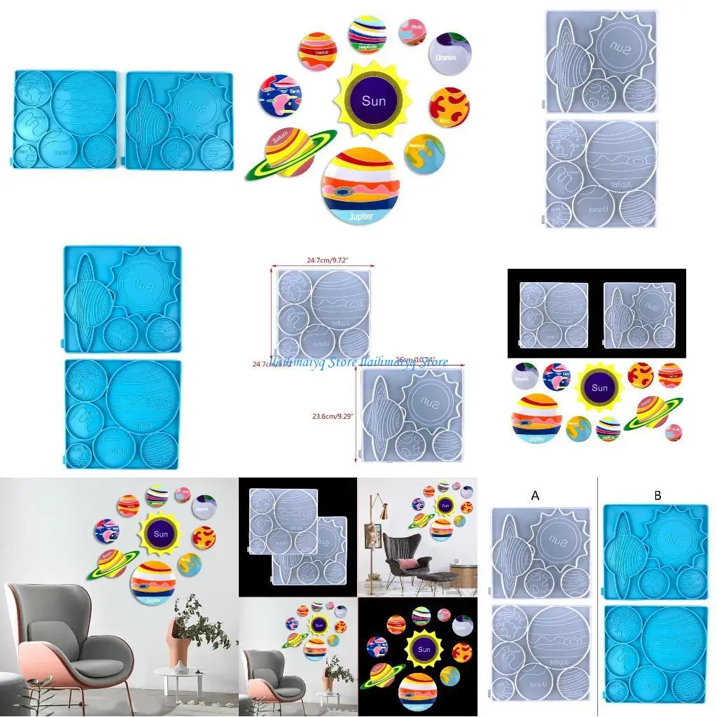 573B Planet Decoration Silicone Mold Epoxy Resin Jewelry Mould Resin Casting Pendant Mold Suitable for Diy Resin Crafts
573B Planet Decoration Silicone Mold Epoxy Resin Jewelry Mould Resin Casting Pendant Mold Suitable for Diy Resin Crafts