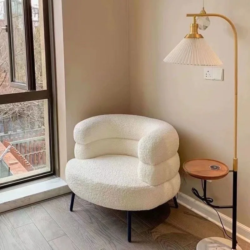 Modern Accent Chair, Single Couch Chair Lazy Sofa Accent Chair, Curved Design Backrest for Living Room Bedroom Lambswool Fabric
Modern Accent Chair, Single Couch Chair Lazy Sofa Accent Chair, Curved Design Backrest for Living Room Bedroom Lambswool Fabric