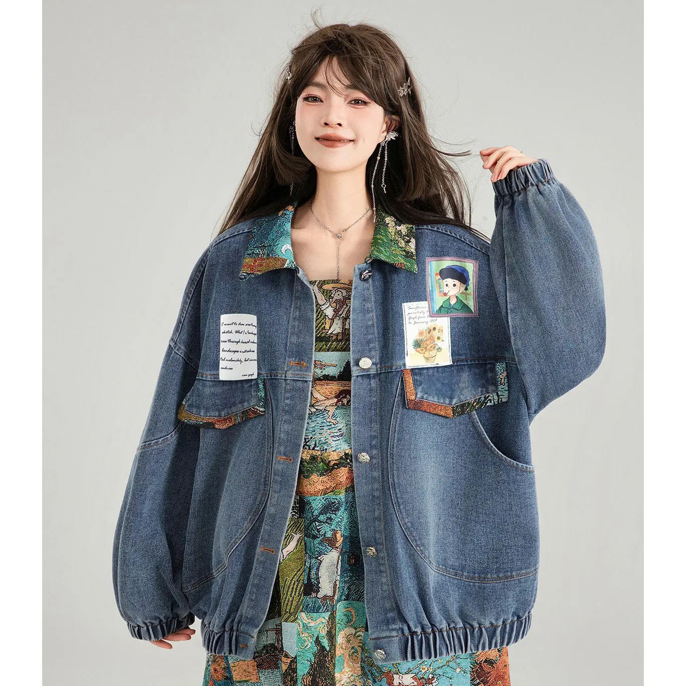 Coat Women 2025 Spring Autumn Vintage Full Sleeve Loose Style Fashion Sweet Girls Jacket
Coat Women 2025 Spring Autumn Vintage Full Sleeve Loose Style Fashion Sweet Girls Jacket
