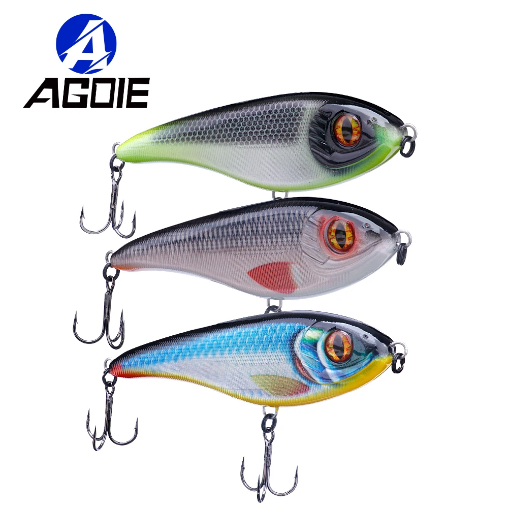 Agoie 3pcs 105mm Sinking Jerkbait Slider Glider Hard Swimbait Wobbler Lures for Pike Bass Musky Pesca
Agoie 3pcs 105mm Sinking Jerkbait Slider Glider Hard Swimbait Wobbler Lures for Pike Bass Musky Pesca