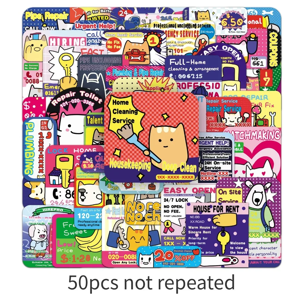 50Pcs Funny Cartoon Aninal Advertisement Graffiti Stickers Hand-Drawn Pack Creative Decals for DIY Decoration Sticker Supply
50Pcs Funny Cartoon Aninal Advertisement Graffiti Stickers Hand-Drawn Pack Creative Decals for DIY Decoration Sticker Supply