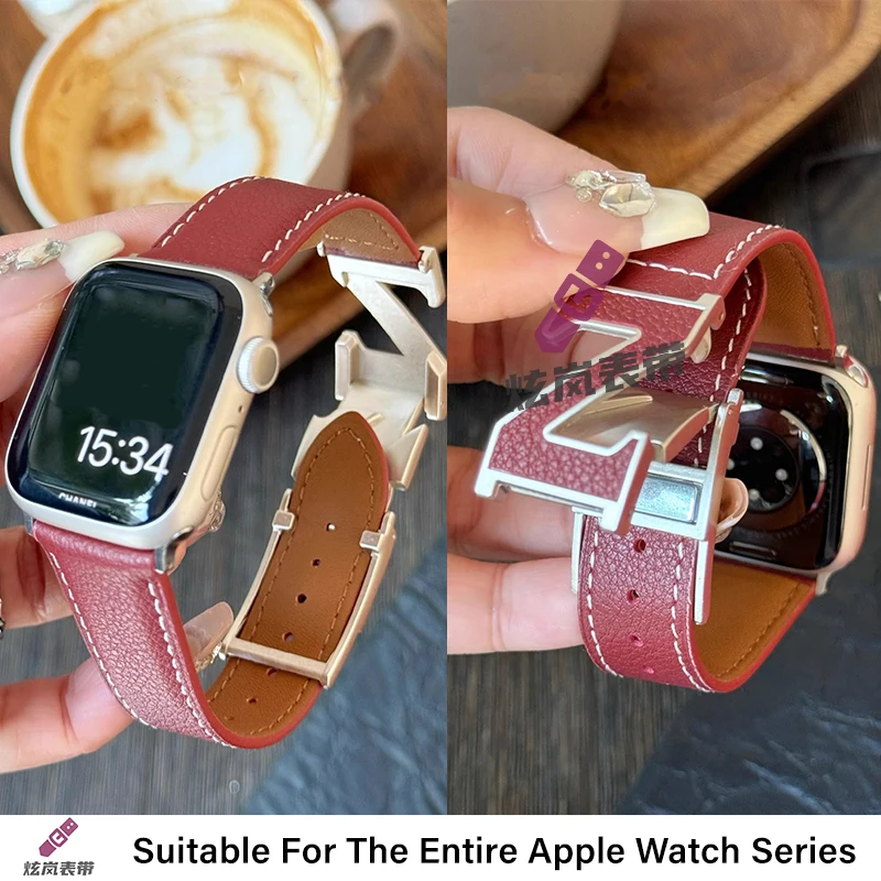 Z-shaped Magnetic Field Buckle Leather Strap for Apple Watch ultra 2 Band 49mm 44mm 38mm 40mm 45mm 41m Bracelet iWatch Series 9
Z-shaped Magnetic Field Buckle Leather Strap for Apple Watch ultra 2 Band 49mm 44mm 38mm 40mm 45mm 41m Bracelet iWatch Series 9