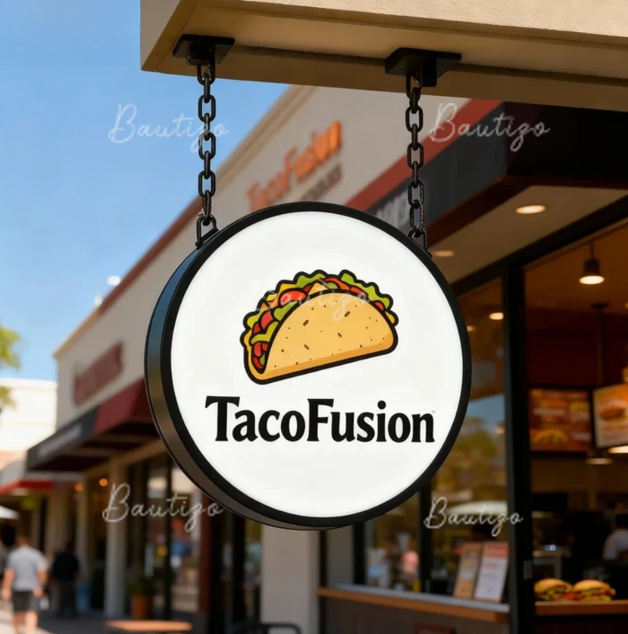 Double Sided Custom Round Exterior Sign and Illuminated Circle Box Blade Light Embossing Logo Signage Door Bussines Cafe Home
Double Sided Custom Round Exterior Sign and Illuminated Circle Box Blade Light Embossing Logo Signage Door Bussines Cafe Home