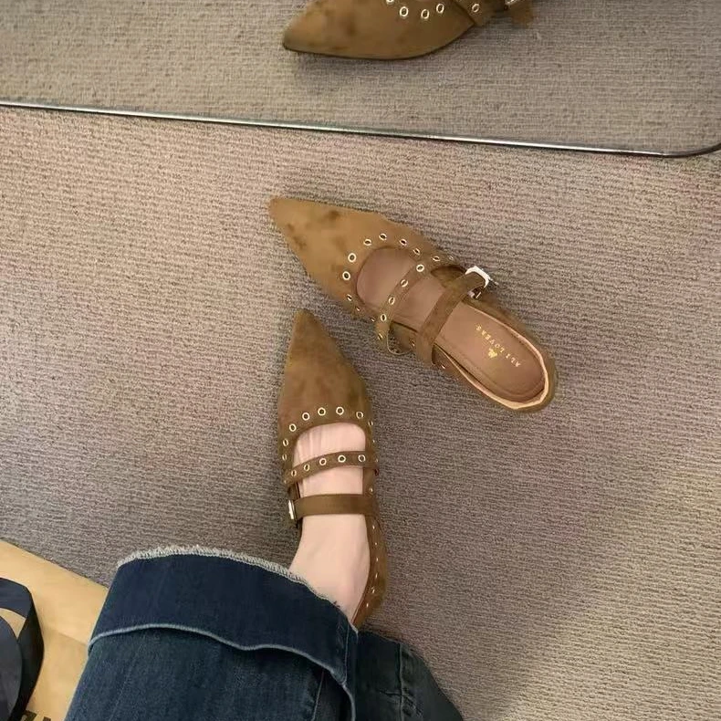 Vintage Nail Head Flat Bottom Mary Jane Women's Shoes Low Heel Single Shoes Slip-On Polyurethane Upgraded Summer New
Vintage Nail Head Flat Bottom Mary Jane Women's Shoes Low Heel Single Shoes Slip-On Polyurethane Upgraded Summer New