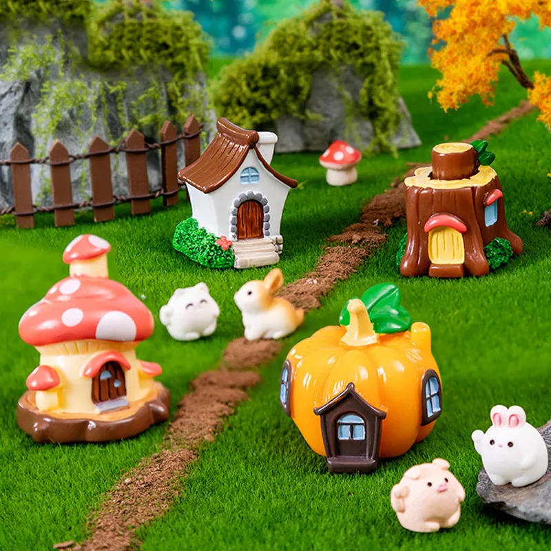 4pcs Cartoon Mushroom Pumpkin House Miniature Figurines Fairy Garden Decor Resin Craft Ornaments Landscape
4pcs Cartoon Mushroom Pumpkin House Miniature Figurines Fairy Garden Decor Resin Craft Ornaments Landscape