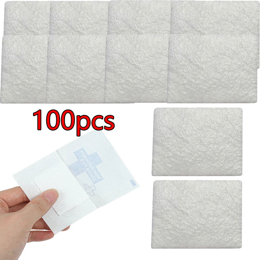 100pcs 100% Cotton Gauze Pad Sterile Medical Gauze Pad Non-adherent Pad First Aid Kit Wound Dressing Tapes
100pcs 100% Cotton Gauze Pad Sterile Medical Gauze Pad Non-adherent Pad First Aid Kit Wound Dressing Tapes