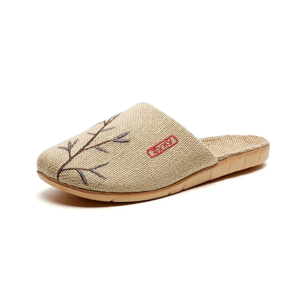 Fashion Embroidery Flower Bamboo Indoor Slippers Linen Soft Bottom Plum Blossom Slippers Flax Non-Slip Women Men Slippers Home
Fashion Embroidery Flower Bamboo Indoor Slippers Linen Soft Bottom Plum Blossom Slippers Flax Non-Slip Women Men Slippers Home