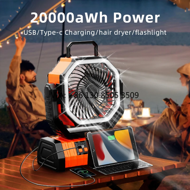 10000mAh Electric FAN 5V Remote Control Camping Fan with LED Light &Power Bank Function for Cars RVs for Outdoor
10000mAh Electric FAN 5V Remote Control Camping Fan with LED Light &Power Bank Function for Cars RVs for Outdoor
