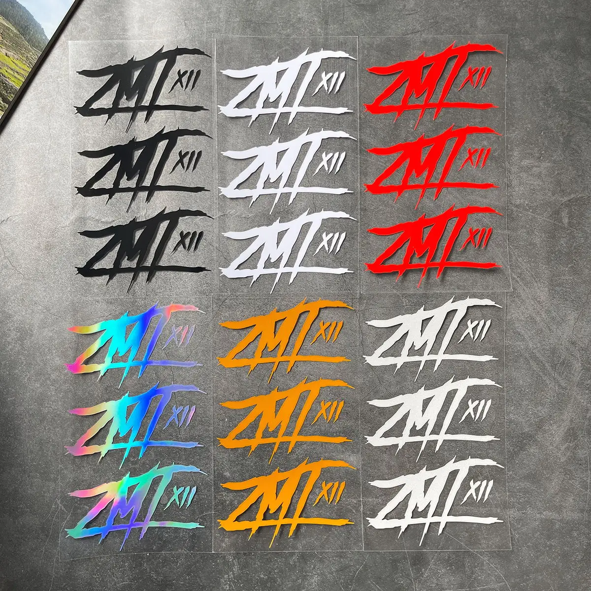 Easy Install Removable Decor for Motorcycle Body and Mirror3Pcs ZMT XII Motorcycle Stickers, Multi-color Waterproof PVC Decals,
Easy Install Removable Decor for Motorcycle Body and Mirror3Pcs ZMT XII Motorcycle Stickers, Multi-color Waterproof PVC Decals,