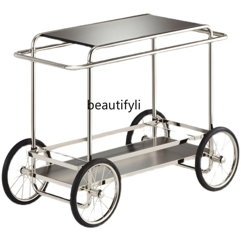 zqMinimalist Stainless Steel Mobile Catering Cart Simple Home Stainless Steel Cart Storage Rack
zqMinimalist Stainless Steel Mobile Catering Cart Simple Home Stainless Steel Cart Storage Rack