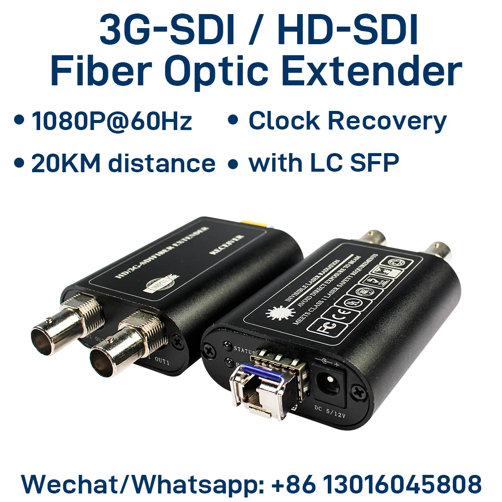 3G-SDI HD SDI 1080p@60Hz Fiber Optic Extender with Loop Out & Reclocking, 1080p@60Hz, 20km Single Fiber LC, Mini SDI Converter
3G-SDI HD SDI 1080p@60Hz Fiber Optic Extender with Loop Out & Reclocking, 1080p@60Hz, 20km Single Fiber LC, Mini SDI Converter