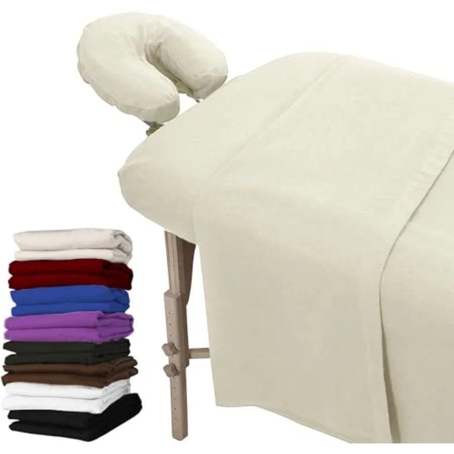 Extra Thick 3 Pcs Massage Table Sheets Set - 100% Cotton Flannel - Includes Massage Table Cover Massage Fitted Sheet and Massag
Extra Thick 3 Pcs Massage Table Sheets Set - 100% Cotton Flannel - Includes Massage Table Cover Massage Fitted Sheet and Massag