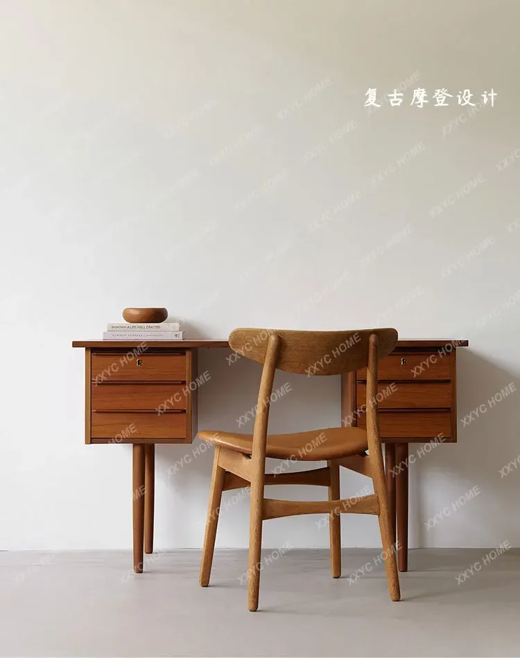 HMJA Retro And Modern Design, Simple Style Home Desk Writing Desk Teak Color Drawer Storage Custom
HMJA Retro And Modern Design, Simple Style Home Desk Writing Desk Teak Color Drawer Storage Custom