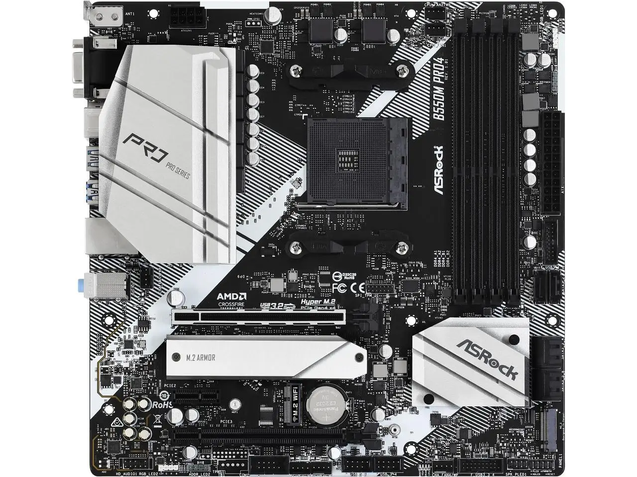 ASRock B550M PRO4 AM4 Micro ATX AMD Motherboard
ASRock B550M PRO4 AM4 Micro ATX AMD Motherboard