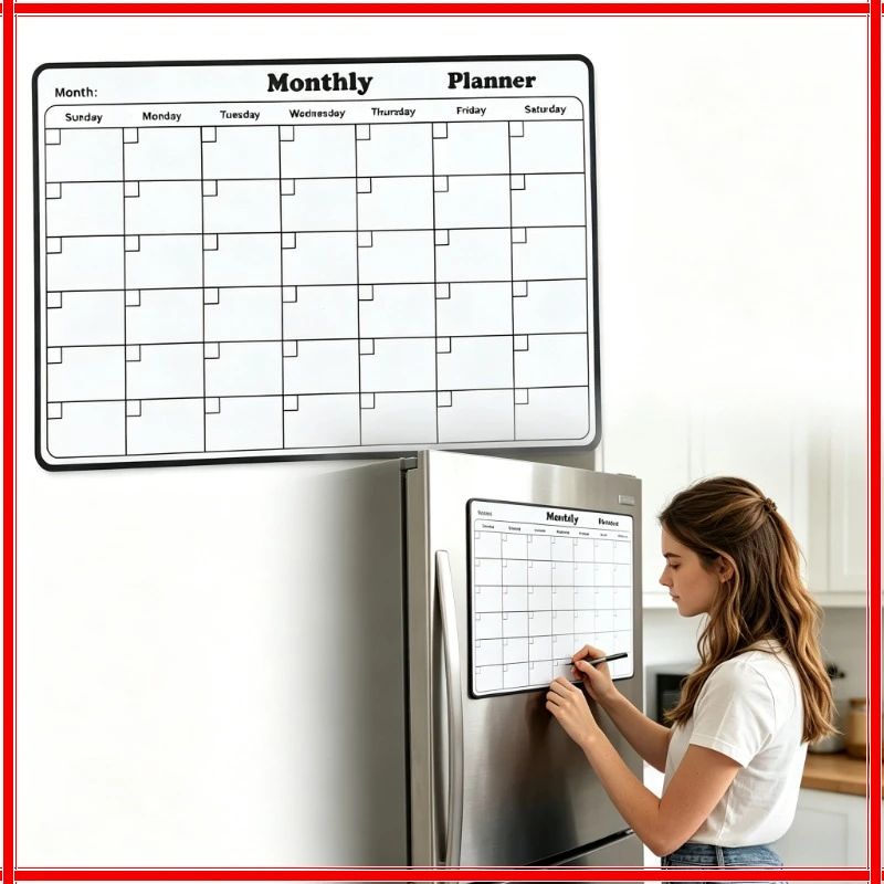 Magnetic Refrigerator Dry Erase Calendar Monthly Planner Whiteboard Record Message Board Memo Pad Fridge Magnets Kitchen Decor
Magnetic Refrigerator Dry Erase Calendar Monthly Planner Whiteboard Record Message Board Memo Pad Fridge Magnets Kitchen Decor