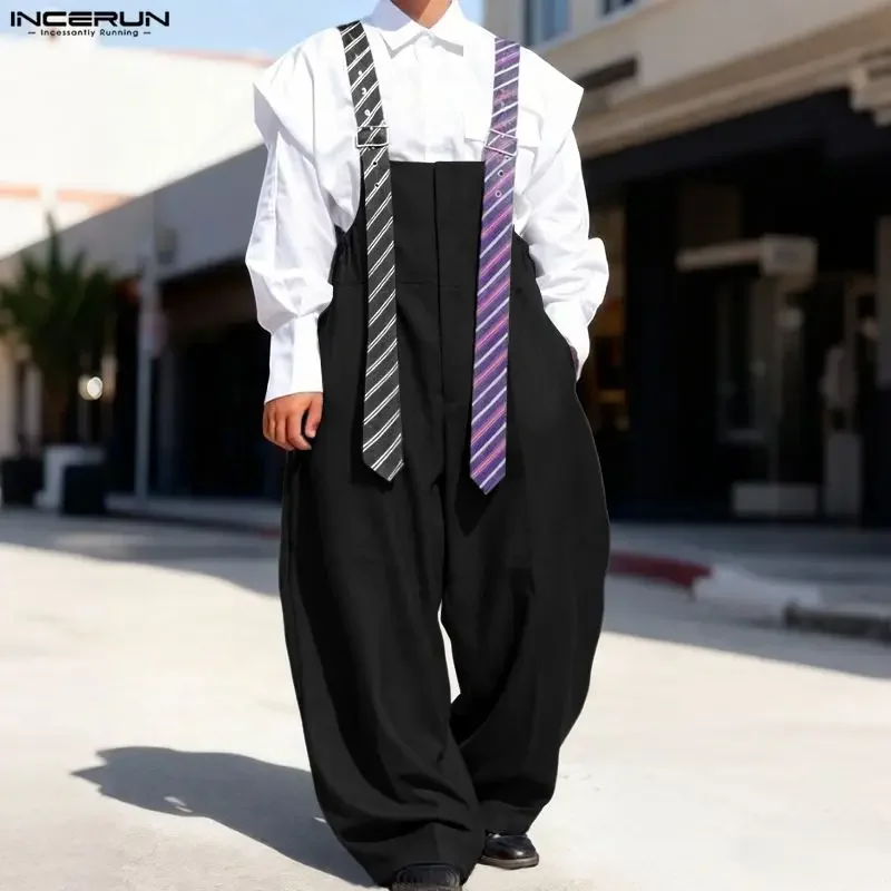 INCERUN Men Jumpsuits Striped Patchwork Sleeveless Straps Rompers For Man Loose Streetwear Oversize 2026 Fashion Male Overalls
INCERUN Men Jumpsuits Striped Patchwork Sleeveless Straps Rompers For Man Loose Streetwear Oversize 2026 Fashion Male Overalls