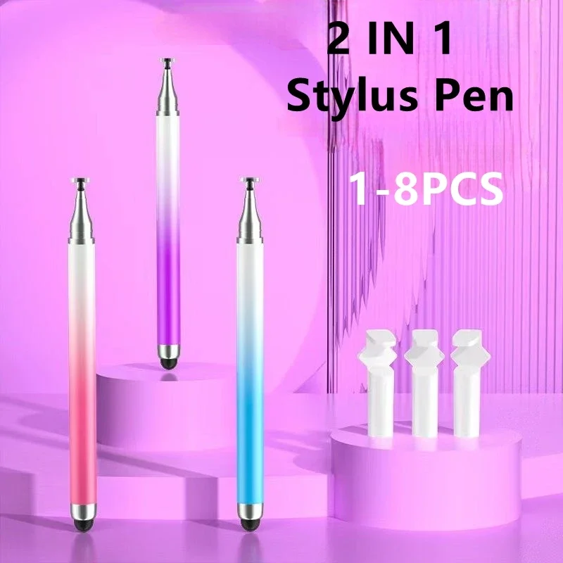Smart Tablet Phone Universal 2 in 1 Capacitive Stylus Pen Drawing Pens for iPhone/Android All Capacitive Touch Screens
Smart Tablet Phone Universal 2 in 1 Capacitive Stylus Pen Drawing Pens for iPhone/Android All Capacitive Touch Screens