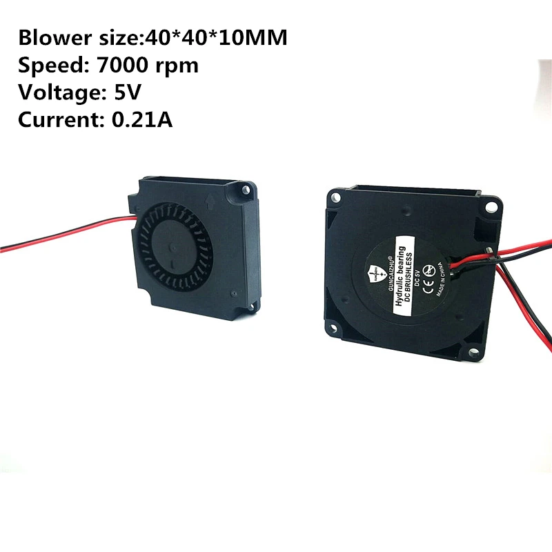Mini small blower 4cm 5V 40*10MM double ball bearing high speed 3D printer turbo cooling fan
Mini small blower 4cm 5V 40*10MM double ball bearing high speed 3D printer turbo cooling fan