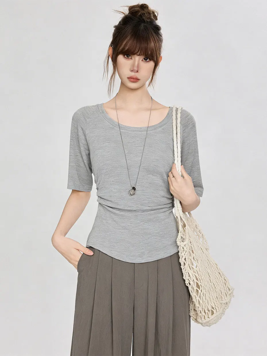 Lace Waist Cinched Five Sleeve T Shirt Women Early Summer mid Sleeve Short Unique Beautiful Small Top Casual Style Polyester ...
Lace Waist Cinched Five Sleeve T Shirt Women Early Summer mid Sleeve Short Unique Beautiful Small Top Casual Style Polyester ...