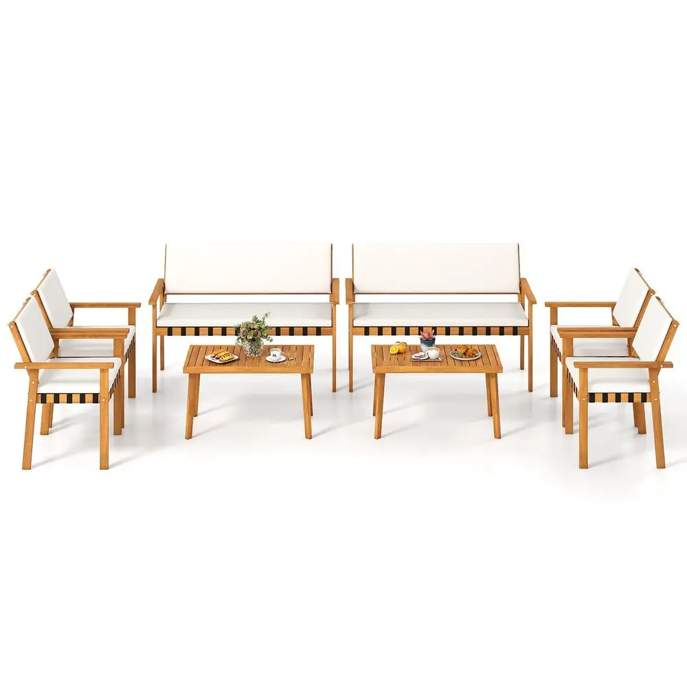 8 Pieces Wood Patio Furniture Set, Outdoor Acacia Wood Cuhioned Conversation Set with Coffee Table, for Backyard,Porch,Garden,L
8 Pieces Wood Patio Furniture Set, Outdoor Acacia Wood Cuhioned Conversation Set with Coffee Table, for Backyard,Porch,Garden,L