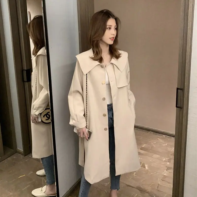 Korean Fashion Peter Pan Collar Solid Color Windbreaker Women Autumn Winter Simplicity Office Lady Coat All-match Casual Tops
Korean Fashion Peter Pan Collar Solid Color Windbreaker Women Autumn Winter Simplicity Office Lady Coat All-match Casual Tops