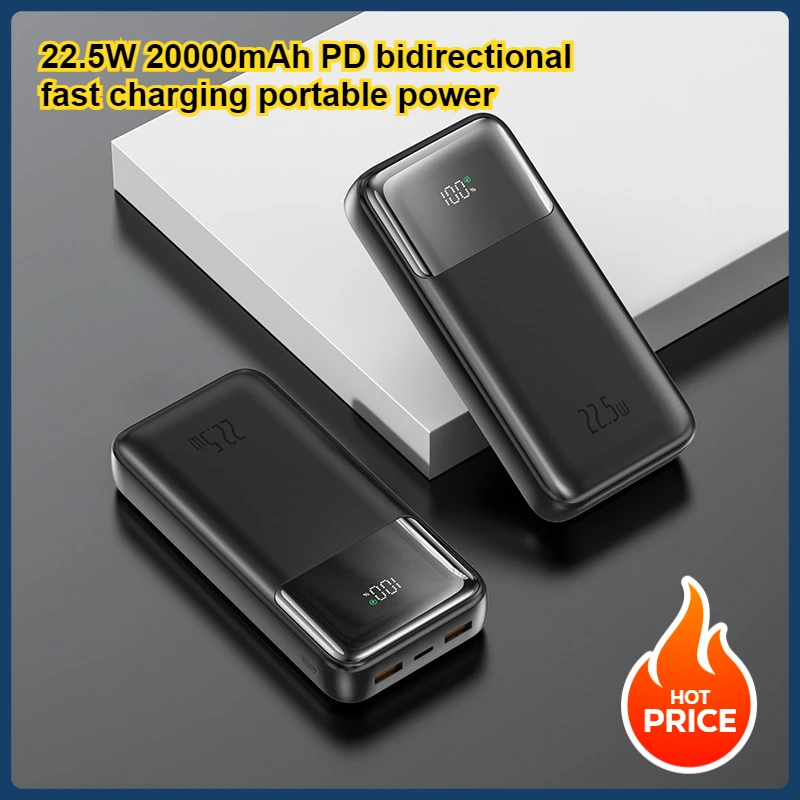 Large Capacity Fast Charging Power Bank with 22.5W 20000mAh PD Bidirectional Fast Charging Portable Power
Large Capacity Fast Charging Power Bank with 22.5W 20000mAh PD Bidirectional Fast Charging Portable Power