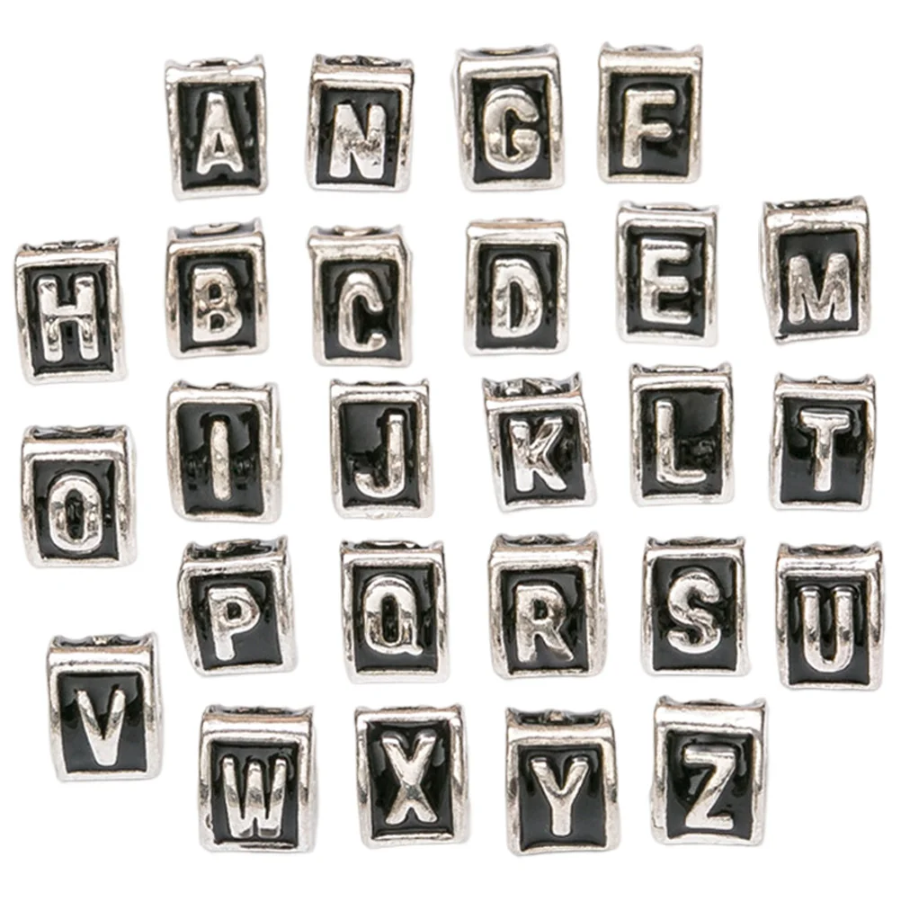 26 Pcs Vintage Metal Letter Beads For Diy Letter Metal Beads DIY Big Hole Jewelry Making Bracelet Accessories Charm Pendant
26 Pcs Vintage Metal Letter Beads For Diy Letter Metal Beads DIY Big Hole Jewelry Making Bracelet Accessories Charm Pendant