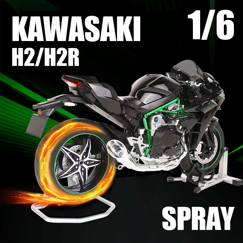 Customized Version 1:6 Kawasaki H2/H2R Spray Dynamic Alloy Diecast Motorcycle Model Acousto-optic Collect Gift Box High Tech Toy
Customized Version 1:6 Kawasaki H2/H2R Spray Dynamic Alloy Diecast Motorcycle Model Acousto-optic Collect Gift Box High Tech Toy