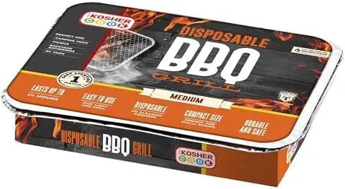 Кошерный одноразовый угольный гриль - портативный, легкий в использовании, для приготовления барбекю в дороге
Кошерный одноразовый угольный гриль - портативный, легкий в использовании, для приготовления барбекю в дороге