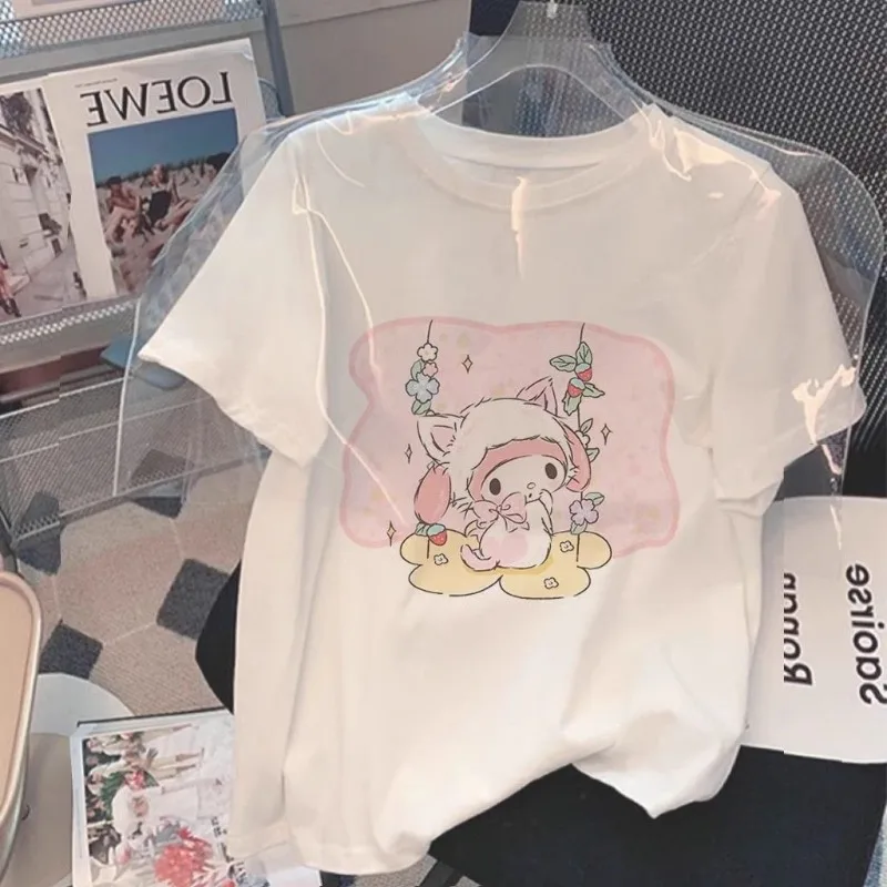 Sweet My Melody Anime Kawaii Sanrio Ins Baby Printed Short Sleeved Shirt Cute Cartoon Summer Loose Hoodie Top Clothes Gifts
Sweet My Melody Anime Kawaii Sanrio Ins Baby Printed Short Sleeved Shirt Cute Cartoon Summer Loose Hoodie Top Clothes Gifts