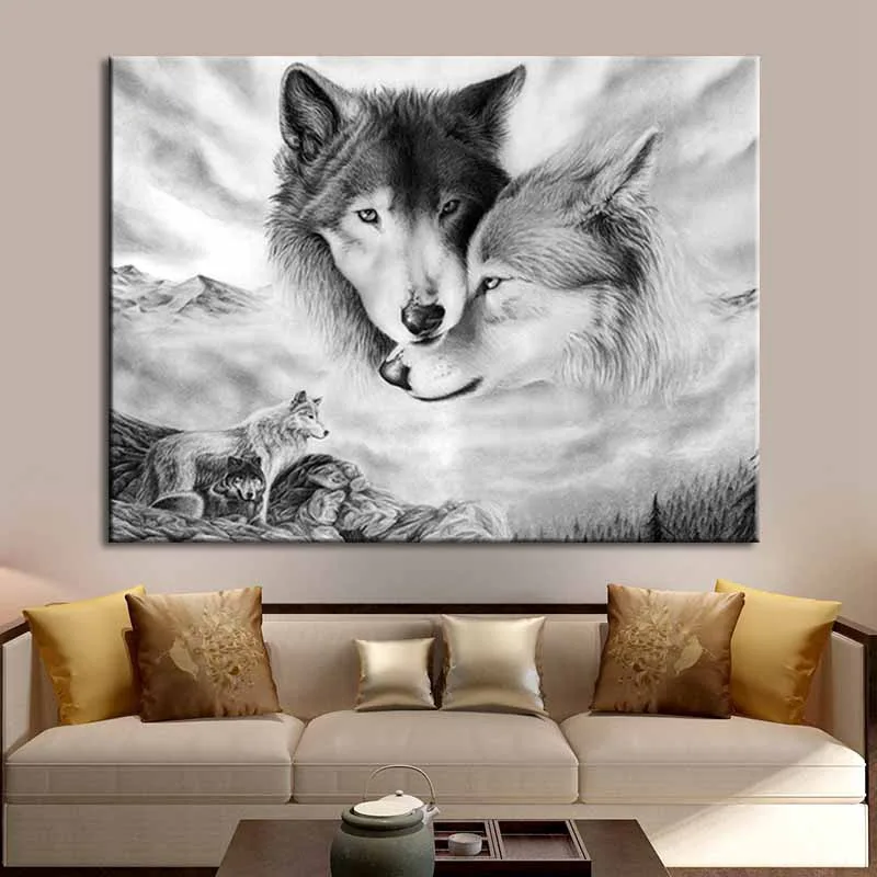 Explosive wolf animal porch bedroom living room home decoration canvas painting
Explosive wolf animal porch bedroom living room home decoration canvas painting