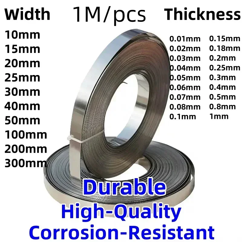 Premium 304 Stainless Steel - Corrosion-Resistant, Thin (0.01mm) to Thick(1mm) ,10-300mm Width Rolls
Premium 304 Stainless Steel - Corrosion-Resistant, Thin (0.01mm) to Thick(1mm) ,10-300mm Width Rolls