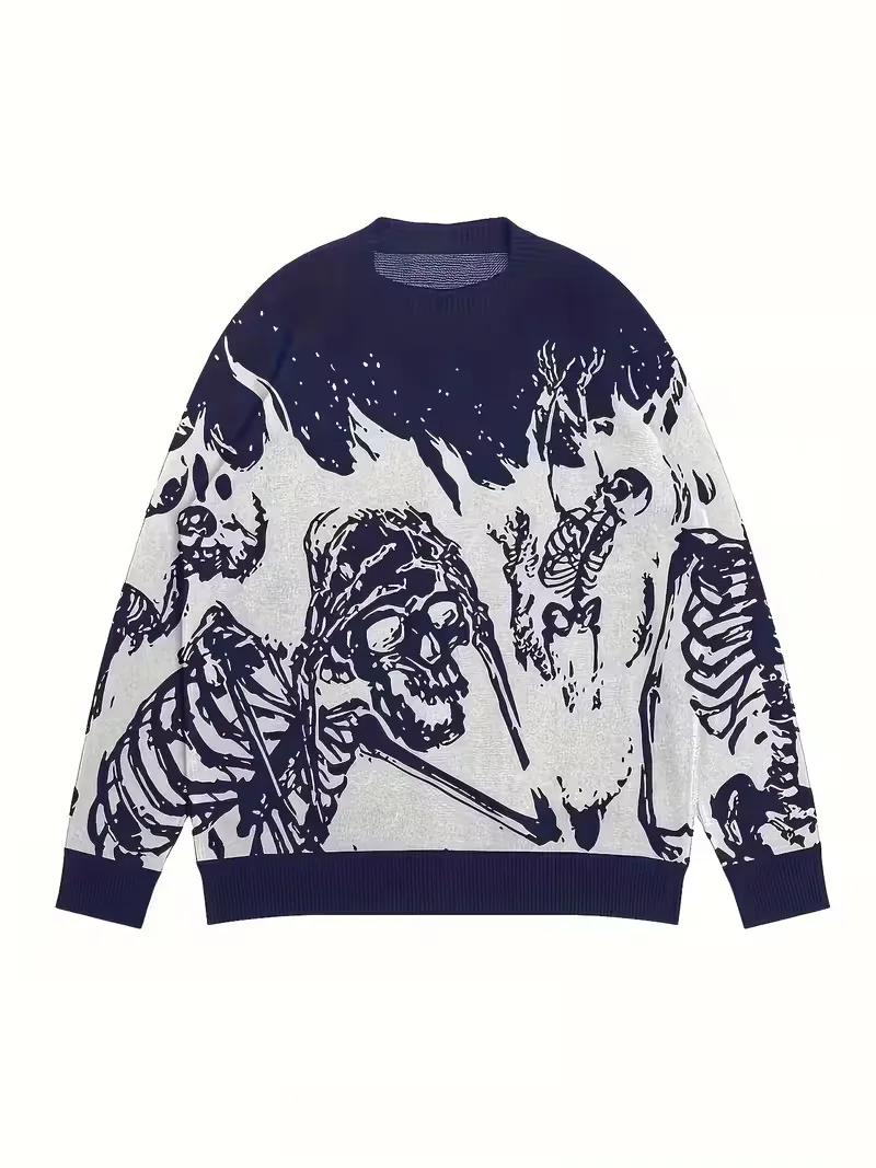 Men Halloween 3D Printed Faux Fur Trim Loose Crew Neck Sweatshirt
Men Halloween 3D Printed Faux Fur Trim Loose Crew Neck Sweatshirt