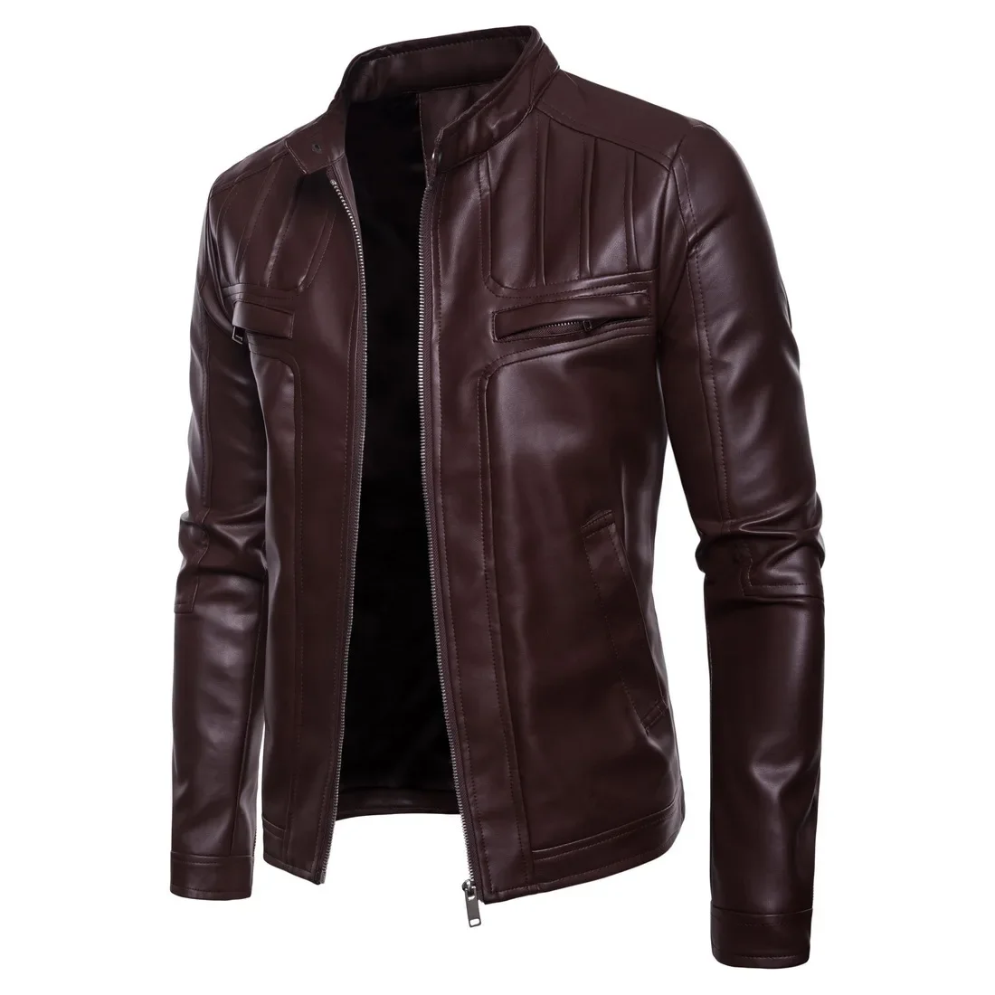2023 Spring and Autumn New Men's Motorcycle Stand Collar Leather Coat Handsome Leather Jacket Large Coat
2023 Spring and Autumn New Men's Motorcycle Stand Collar Leather Coat Handsome Leather Jacket Large Coat
