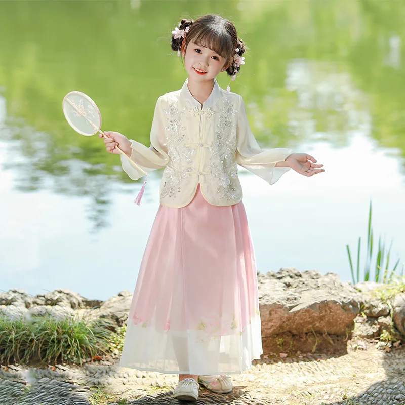 Hanfu National Chinese Dance Costume Kids Ancient Cosplay Traditional Chinese Clothing Girls Hanfu Clothes Children Stage Dress
Hanfu National Chinese Dance Costume Kids Ancient Cosplay Traditional Chinese Clothing Girls Hanfu Clothes Children Stage Dress