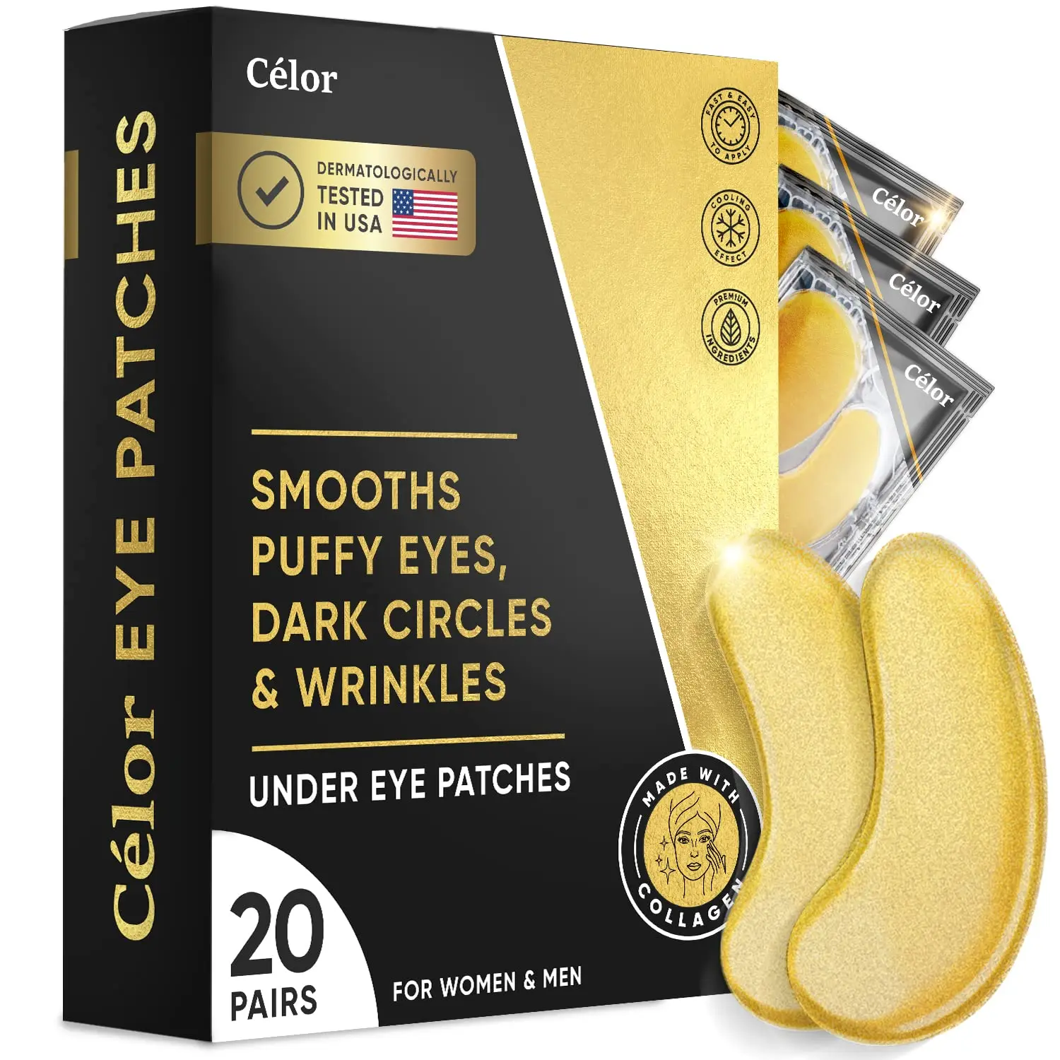 Under Eye Patches (20 Pairs) - Reduce Puffiness & Dark Circles - Hydrogel Eye Mask with Collagen & Amino Acids
Under Eye Patches (20 Pairs) - Reduce Puffiness & Dark Circles - Hydrogel Eye Mask with Collagen & Amino Acids