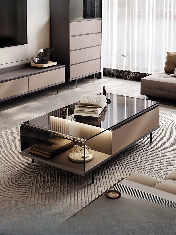 Italian minimalist living room long coffee table light luxury high-end household rectangular tea table 2025 original with hot cu
Italian minimalist living room long coffee table light luxury high-end household rectangular tea table 2025 original with hot cu