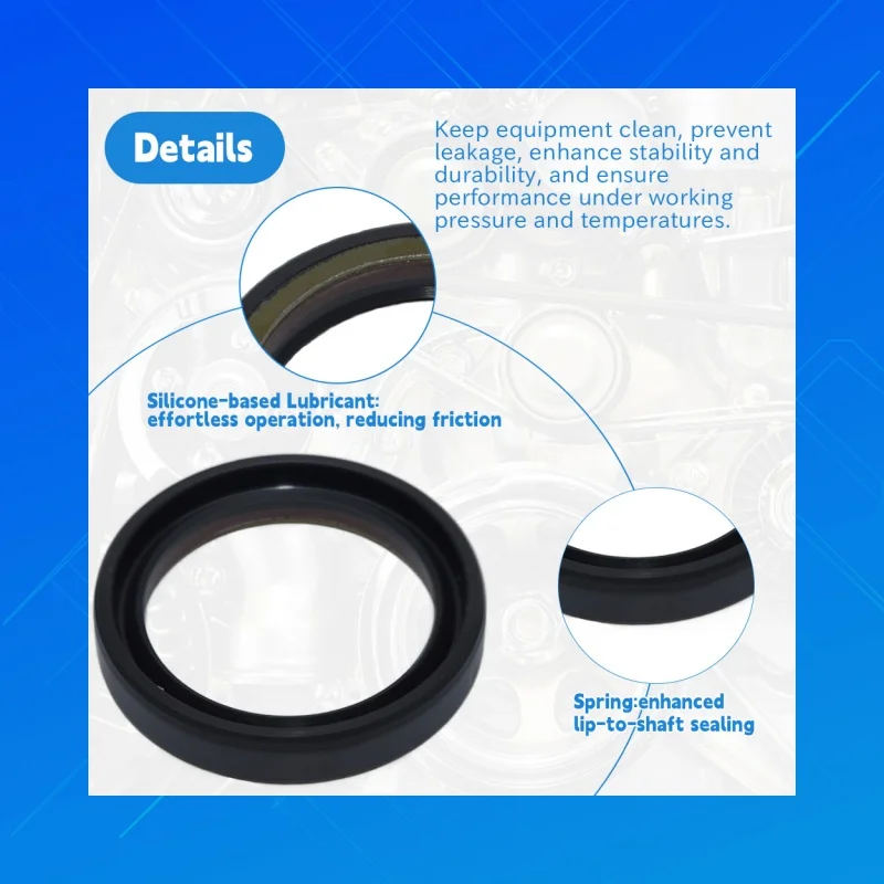 DMHUI 27×35×6mm BAKHDSN NBR+PTFE High-Pressure Oil Seal Fit for Danfoss Hydraulic Pumps
DMHUI 27×35×6mm BAKHDSN NBR+PTFE High-Pressure Oil Seal Fit for Danfoss Hydraulic Pumps
